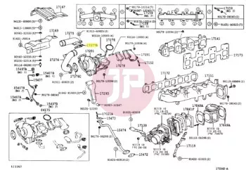 TOYOTA 17377-88410 - GASKET, AIR TUBE,