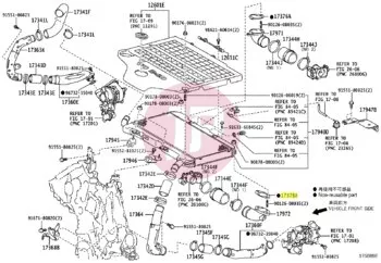 TOYOTA 17378-51010 - Intercooler tömítés
