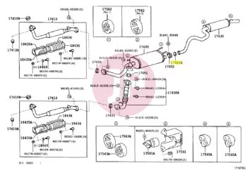 TOYOTA 17451-50050 - GASKET, EXHAUST PIPE
