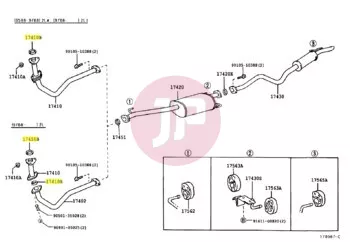 TOYOTA 17451-67020 - GASKET, EXHAUST PIPE