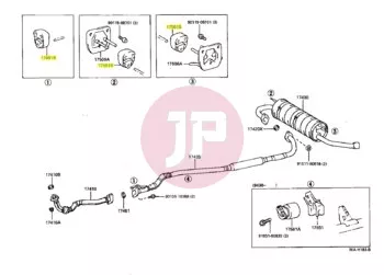 TOYOTA 17565-74420 - SUPPORT, EXHAUS