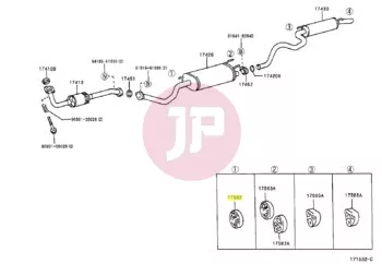 TOYOTA 17565-74420 - SUPPORT, EXHAUS
