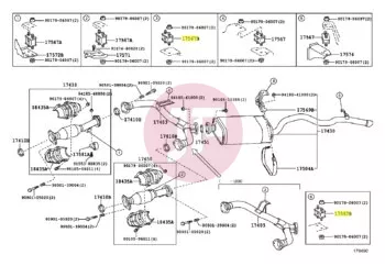 TOYOTA 17567-17020 - CUSHION, EXHAUS