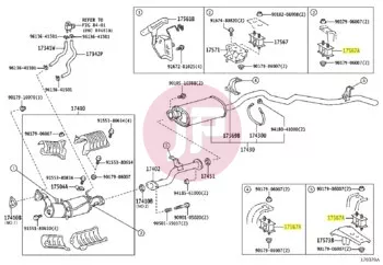 TOYOTA 17567-17020 - CUSHION, EXHAUS