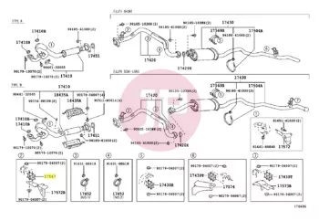 TOYOTA 17567-17020 - CUSHION, EXHAUS
