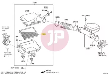 TOYOTA 17801-51010 - ELEMENT SUB-ASSY,