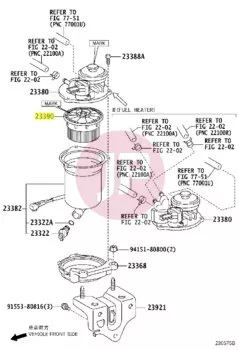TOYOTA 23390-17540 - Üzemanyagszűrő