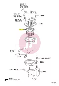 TOYOTA 23390-51070 - ELEMENT ASSY, FUEL