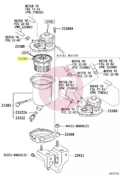 TOYOTA 23390-51070 - ELEMENT ASSY, FUEL