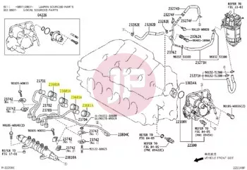 TOYOTA 23681-17010 - DICHTUNG