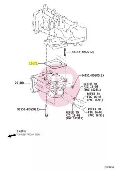 TOYOTA 26171-26010 - GASKET, DIESEL THROTTLE