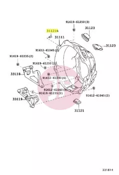 TOYOTA 31121-26020 - COVER, CLUTCH