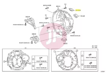 TOYOTA 31121-26020 - Kuplung harang szellőző gumi