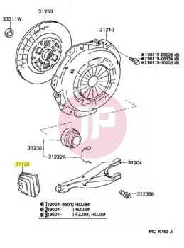 TOYOTA 31126-60050 - BOOT, CLUTCH RE