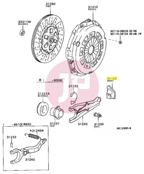 TOYOTA 31126-60050 - BOOT, CLUTCH RE