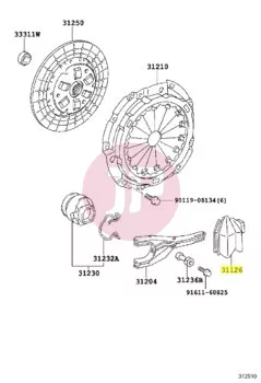 TOYOTA 31126-60050 - BOOT, CLUTCH RE