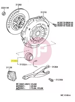 TOYOTA 31230-60120 - BEARING ASSY, C