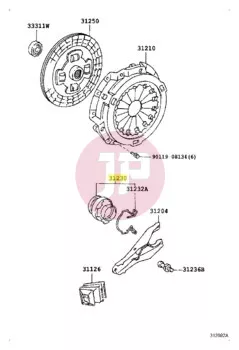 TOYOTA 31230-60201 - BEARING ASSY, CLUTCH