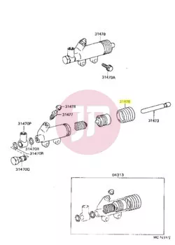 TOYOTA 31476-36010 - BOOT, CLUTCH RE