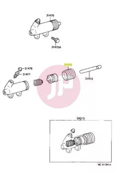 TOYOTA 31476-36010 - BOOT, CLUTCH RE