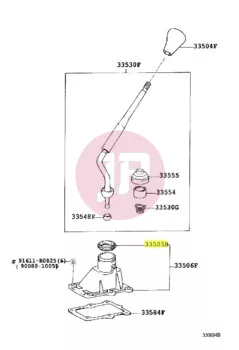 TOYOTA 33505-35030 - SEAT SUB-ASSY SHIFT LEVER