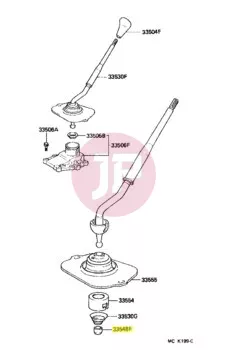 TOYOTA 33548-31010 - BUSH, SHIFT LEVER