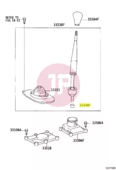 TOYOTA 33548-31010 - BUSH, SHIFT LEVER