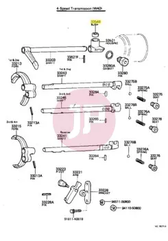 TOYOTA 33548-31010 - BUSH, SHIFT LEVER