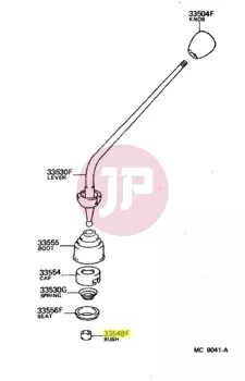 TOYOTA 33548-60020 - BUSH, SHIFT LEVER