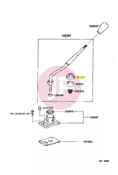 TOYOTA 33555-60030 - BOOT SHIFT LEVER