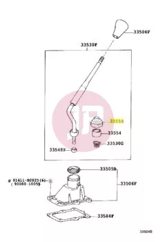 TOYOTA 33555-60030 - BOOT SHIFT LEVER