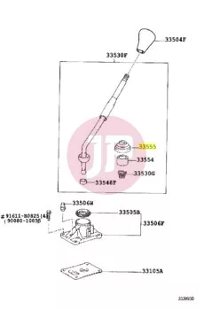 TOYOTA 33555-60030 - BOOT SHIFT LEVER