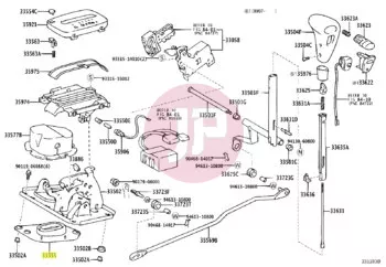 TOYOTA 33555-60140 - Shift Lever Boot (Body Seal)