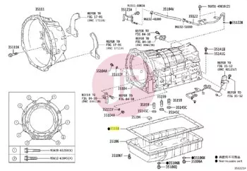 TOYOTA 35168-34020 - GASKET, TRANSMISSION