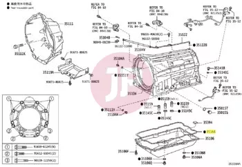 TOYOTA 35168-34020 - GASKET, TRANSMISSION