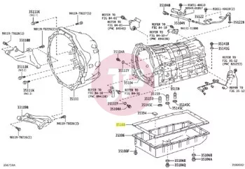 TOYOTA 35168-60010 - GASKET, TRANSMISSION