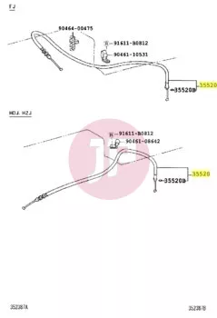 TOYOTA 35520-60111 - CABLE ASSY, THROTTLE