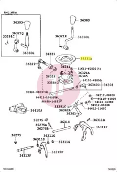 TOYOTA 36331-60020 - BOOT, TRANSFER