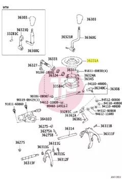 TOYOTA 36331-60020 - Transfer Shift Lever Boot
