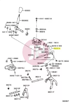TOYOTA 36331-60070 - BOOT, TRANSFER