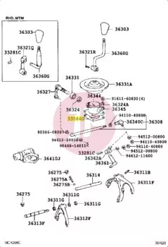TOYOTA 36345-60010 - GASKET, TRFER C