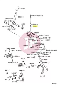 TOYOTA 36345-60020 - GASKET, TRFER C