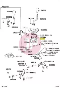 TOYOTA 36345-60020 - GASKET, TRFER C