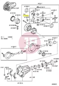 TOYOTA 41039-34060 - KEGELRADSATZ/DIFF.