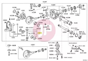 TOYOTA 41039-34060 - KEGELRADSATZ/DIFF.