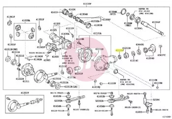 TOYOTA 41115-0K010 - RING, DIFFERENT