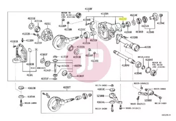 TOYOTA 41115-35010 - Differenciálmű porvédő gyűrű