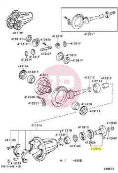 TOYOTA 41204-35040 - FLANGE SUB-ASSY, DRIVE PINION COMPANION