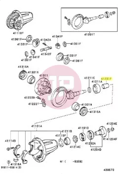 TOYOTA 41231-24010 - SPACER