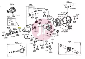 TOYOTA 41231-60030 - Roppantó hüvely, zsugorgyűrű